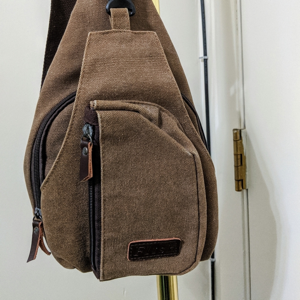 Flish Swing Strap Crossbody Canvas Bag 12x7x2.5